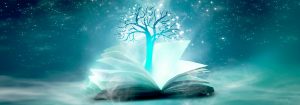 Assertive Radiance Academy Theme image of the tree of life coming out of a book